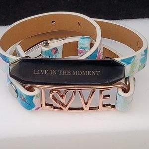 Origami Owl Wrap with Silver Engraved Slider